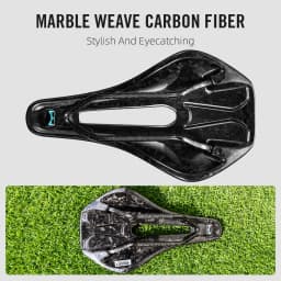 RYET 3D Printed Bicycle Saddle Ultralight Carbon Saddle 135/143mm 105g Bike Saddle for MTB Gravel Road Bike Seat Cycling Parts
