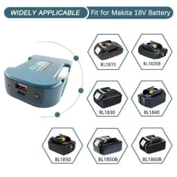 For Makita 18V With USB With Type-C Battery Holder For Makita 18V Battery BL1840 BL1850 BL1860 Charger Adapter Charging