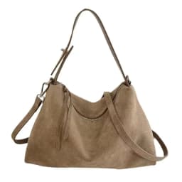 Genuine Grade Autumn Winter Big Boston Luxury Designer Tote Soft Matte Suede Leather Women Handbag Female Shoulder Crossbody Bag