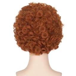 Hair Women Short Curly Red Orange Wig Halloween Cosplay Costume Wig Helen roper Mrs roper Wigs Party Costume