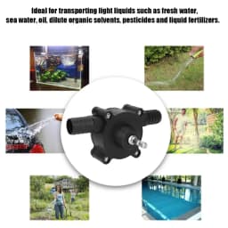 Electric Drill Pump Diesel Oil Fluid Water Pump Home Garden Outdoor Tool Portable Mini Hand Self-priming Liquid Transfer Pumps
