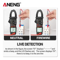 ANENG ST180 AC Current Clamp Meter Digital 4000 Counts Multimeter Ammeter Voltage Tester Car Amp Hz Capacitance NCV Ohm Tool