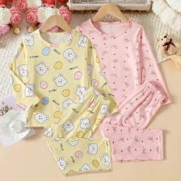 2-Piece Summer Children's Comfortable and Versatile Cute Short Sleeved Shorts Set for Boys and Girls Casual Home and Outdoor Set