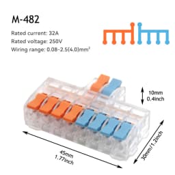 10/50 PCS Mini Fast Wiring Connectors Universal Compact Lever Crimp Splitter Electrical Conductors Push-in Home Terminal Block