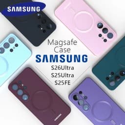 For Samsung Galaxy S26 Ultra S26 Plus S26 Magsafe Case A57 S26 S25 S24 S23 S22 Ultra Plus FE EDGE Soft Silicone Phone Back Cover