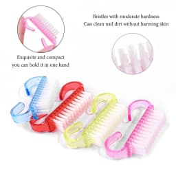 50/1pcs Plastic Nail Art Brushes Mix Color Nail Hand Scrubbing Cleaning Brush Dust Cleaner Nail Art Manicure Soft Remover Tools