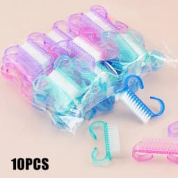 50/1pcs Plastic Nail Art Brushes Mix Color Nail Hand Scrubbing Cleaning Brush Dust Cleaner Nail Art Manicure Soft Remover Tools