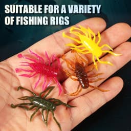 2023 Supercontinent 12Pcs/lot water spider Silicone Lures Worm 38mm/1.42g Fishing Lures Attractive Shrimp odor salt Wobbler