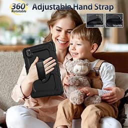 Kickstand Shockproof Case For iPad Pro 11 12.9 13 2024 Cover iPad Air 4 5 10.9 10th 11th A16 2025+Screen Protector+Shoulder Belt