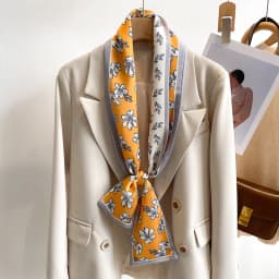 50 Color New Women Silk Feel Printed Design Scarf Shawl Fashion Luxury Long Narrow Small Silk Scarves Ladies Headband Headscarve