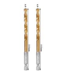 STONEGO 13PCS 1.5mm-6.5mm Drill Bit Set Titanium Coated High Speed Steel Hex Shank Hole Opener For Wood Plastic Aluminum