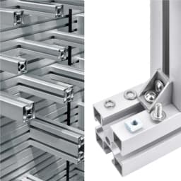 2020 Aluminum Profile Connector Set 20pcs Corner Bracket + 40pcs M5x8mm Hex Socket Cap + 40pcs 20 Series M5 T-slot Nuts