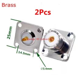 2PCS UHF SL16 SO239 SO-239 Female Jack Socket Chassis Panel Mount Connector 2Hole 4hole Flange Coax Adapter Fast Delivery