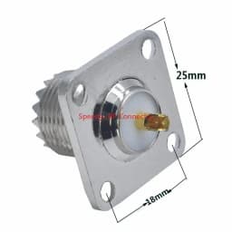 2PCS UHF SL16 SO239 SO-239 Female Jack Socket Chassis Panel Mount Connector 2Hole 4hole Flange Coax Adapter Fast Delivery