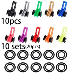 Fishing Bait Keeper 10PCS Mixed Colors Secure Holder Hook Ring Worm Lure Clasp Angle Hanger for Rod Jig Casting Tackle