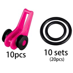 Fishing Bait Keeper 10PCS Mixed Colors Secure Holder Hook Ring Worm Lure Clasp Angle Hanger for Rod Jig Casting Tackle