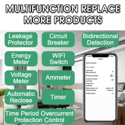 EARU Tuya WiFi Smart Enery Power kWh Meter Monitor Under Over Voltage Current Earth Leakage Protector Time Relay Switch Breaker