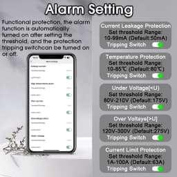 EARU Tuya WiFi Smart Enery Power kWh Meter Monitor Under Over Voltage Current Earth Leakage Protector Time Relay Switch Breaker