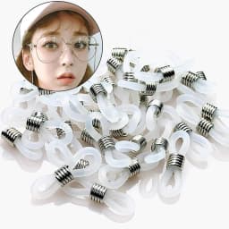 20pcs Eyeglass Chain Ends Adjustable Spring Rubber Ends Connectors for Eye Glasses Holder Necklace Chain DIY Jewelry Making