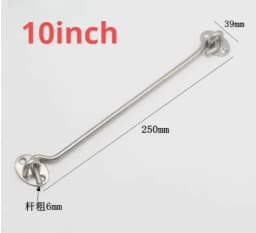 3/4/6/8/10/12 Inch Crescent Window Lock with Safety Switch Cabin Hook Door Latch Lock Catch Holder with Install Screws