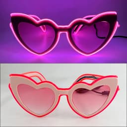 Light Up Led Glasses Neon Party Luminous Glasses EL Wire Glowing Sunglasses Novelty Gift for Adult Glow Bright Light Supplies