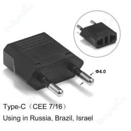 US Electrical Plug Adapter European EU To US America China CN Canada CA Travel Adapter 2Pin Plug Type A Converter Power Adaptor