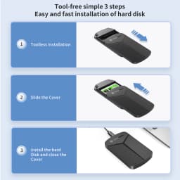 Yottamaster 2.5inch HDD Enclosure SATA to USB 3.0 Adapter Hard Disk Case 6Gbps UASP Hard Drive Enclosure for Windows Mac Linux