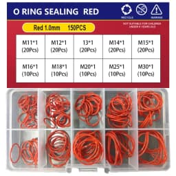CS 1/1.5/2.0/2.4/3.1 Silicone O Ring Sealing Washer Red VMQ O-ring Plumbing Gaskets Oil Resistant High Temperature Oring Kit