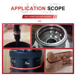 CS 1/1.5/2.0/2.4/3.1 Silicone O Ring Sealing Washer Red VMQ O-ring Plumbing Gaskets Oil Resistant High Temperature Oring Kit