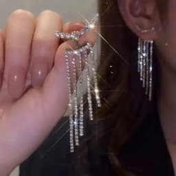2023 New Fashion Unique Design Elegant Exquisite Light Luxury Zircon C Earrings Women Jewelry Party High-grade Gift Wholesale