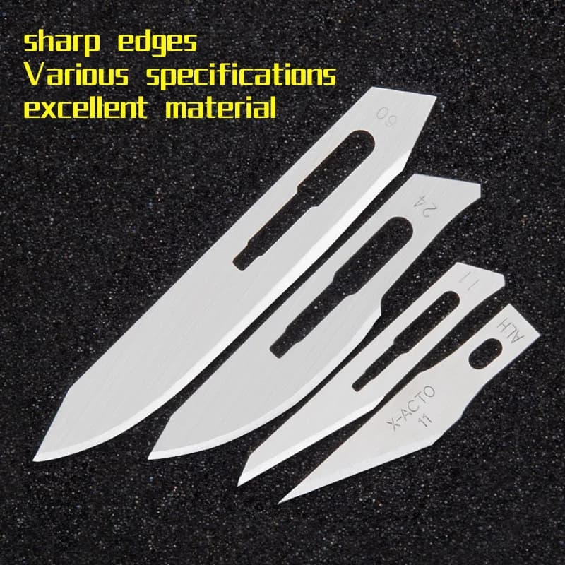 10pcs Knife DIY Wood Carving Fruit Food Scalpel Craft Sculpture Cutting Tool Metal Engraving Blades Knifes Wood Carving Disc