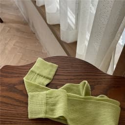 1 pair of spring and summer stacked socks Korean vertical striped long tube socks versatile solid color socks