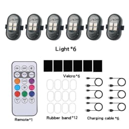 RGB Led Car Strobe Lights Motorcycle LED Flash Position Wireless Light Aircraft Airplane Helicopter Warning Lights Accessories