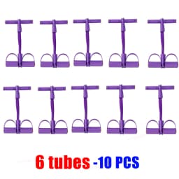 4/6 TubeElastic Yoga Pedal Puller Resistance Band Workout Pull Tension Rope for Abdomen/Waist/Leg Stretching Slimming Training
