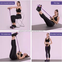 4/6 TubeElastic Yoga Pedal Puller Resistance Band Workout Pull Tension Rope for Abdomen/Waist/Leg Stretching Slimming Training
