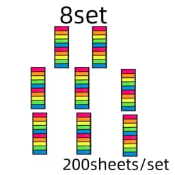 200 sheets Posted it Transparent Sticky Note Notebook Memo Pad Clear Sticky Notes Index Tabs Bookmark Stationery Office Supplies