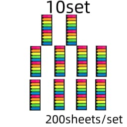 200 sheets Posted it Transparent Sticky Note Notebook Memo Pad Clear Sticky Notes Index Tabs Bookmark Stationery Office Supplies