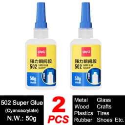 Deli 502 Super Glue Professional Strong Fast Instant Adhesive Cyanoacrylate Hardware Metal Cars Wood Craft Hobby Seconds Bond