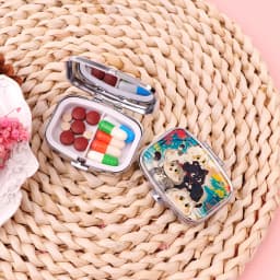 Black Cat Pill Boxes Cartoon Animal Sealed Subpackage Case Portable Travel Jewelry Box Mini Organizer Storage Medicine Case