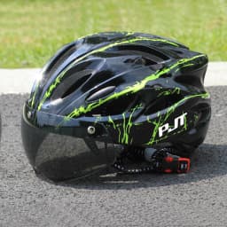 PJT Lightweight Breathable Bicycle Helmet With Magnetic Attraction Goggles Lens Bike Helmet Free Switching Adult Cycling Helmet