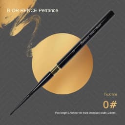 Borrence Artist Hand-Painting Drawing Brushes for Acrylic Gouache Watercolor Oil Painting Pen Nylon Hair Travel Hook Line Brush