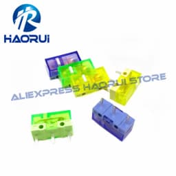 10Pcs HUANO Transparent Green Yellow Purple micro switch 90 / 100 / 120 million click lifespan computer mouse microswitch button
