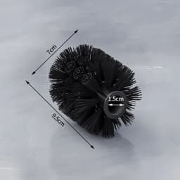 1 PC Replacement for Bathroom Cleaning Toilet Brush White and Black Head Hold Bathroom Tool
