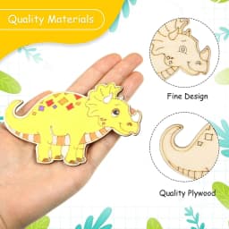 Unfinished Wooden Dinosaur Animal Laser Cut, DIY Craft Party Deco Art Deco Room Decor, Kindergarden Pre-school Drawing