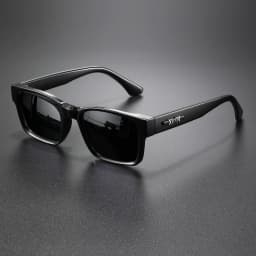 Retro Punk Fashion Sunglasses - Square Protective Frame, UV400 Unisex for Outdoor Adventures & Casual Style