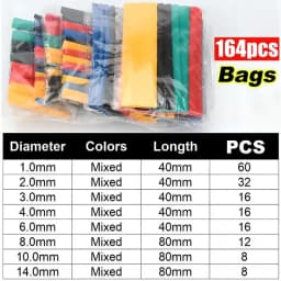 1300/650 Heat-shrink Tubing Thermoresistant Tube Heat Shrink Wrapping Kit Electrical Connection Wire Cable Insulation Sleeving