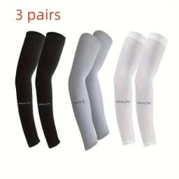 3 Pairs Breathable Sun Protection Sleeves UV Protective Arm Covers Uses for Sports Driving Outdoor Adventures Shield