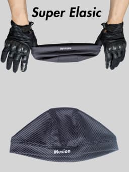 Musion Original Design Motorcycle Head Cover Helmet Cap Moisture Wicking Dry Fit Skull CapHelmet Inner Helmet for Cycling