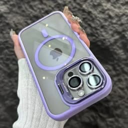 Luxury Magnetic Shockproof Phone Case For iPhone 15 14 13 12 16 17 Pro Max Plus Air 11 Funda Stand Glass Lens Protection Cover