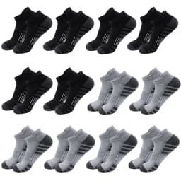 6/24Pairs Ankle Athletic Running Socks Cushioned Breathable Low Cut Sports Tab Socks For Men And Women